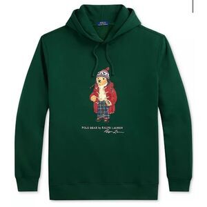 Polo Ralph Lauren NWT Big & Tall Polo Bear Fleece Hoodie Green 2LT